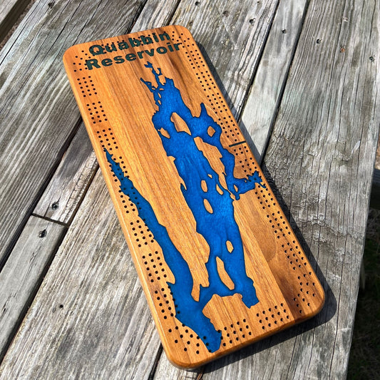 Quabbin Reservoir Cribbage Board