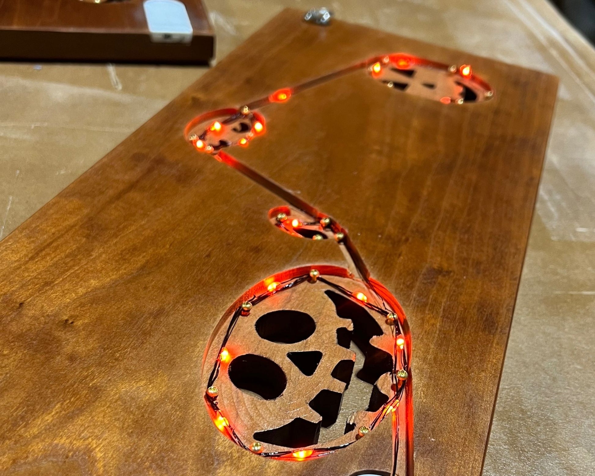 Light-Up Halloween Hanging Sign