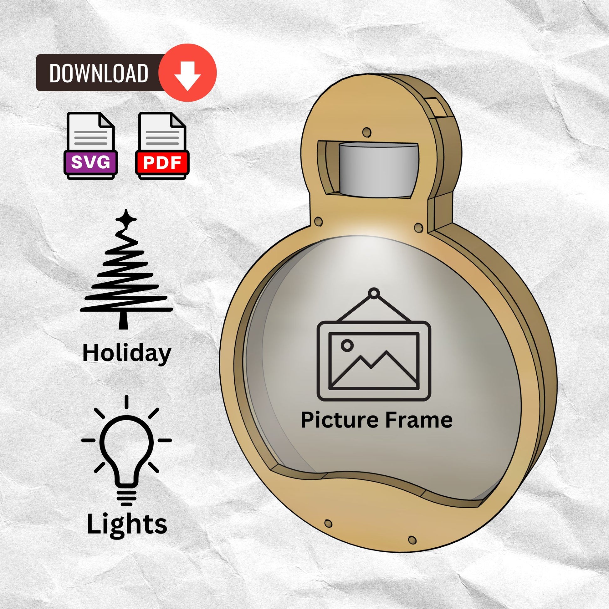 Light Up Picture Ornament