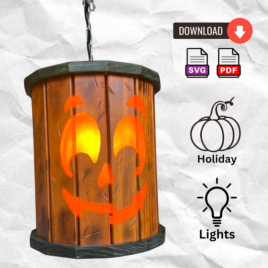 Hanging Epoxy Pumpkin Lantern CNC Project / Main Image 