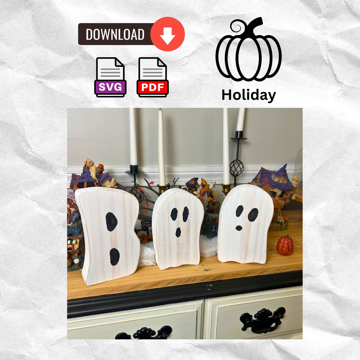 Table Top "Boo" Ghosts