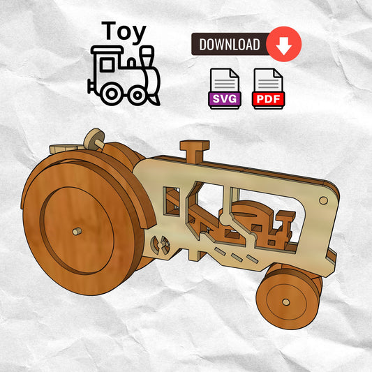 Wooden Toy Tractor